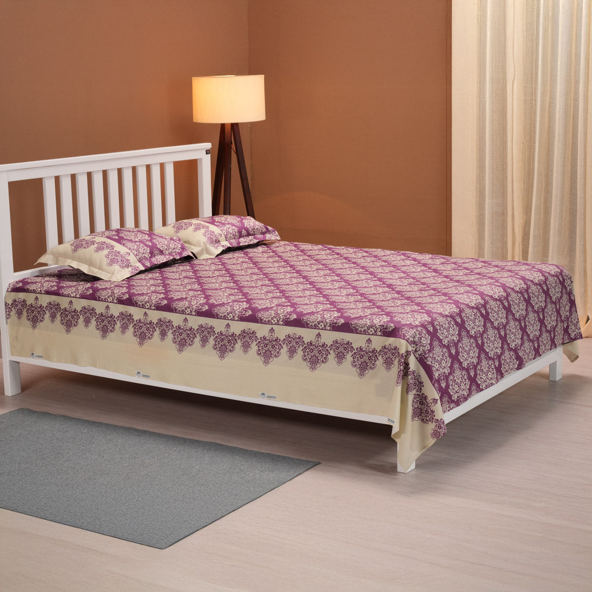 Bed Sheet- (Royal Tapestry-Purple)