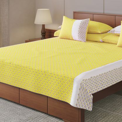 Bed Sheet-(Yellow Barfi)