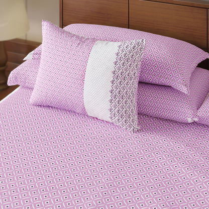 Bed Sheet- (Purple Barfi)
