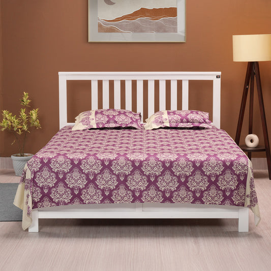 Bed Sheet- (Royal Tapestry-Purple)